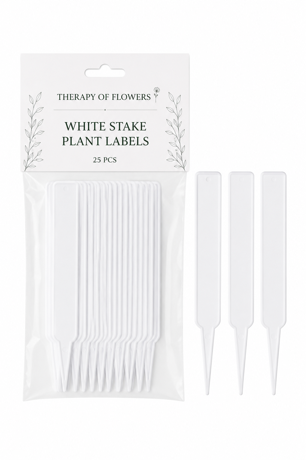 White Stake Plant Labels | 25 pcs therapyofflowers.com