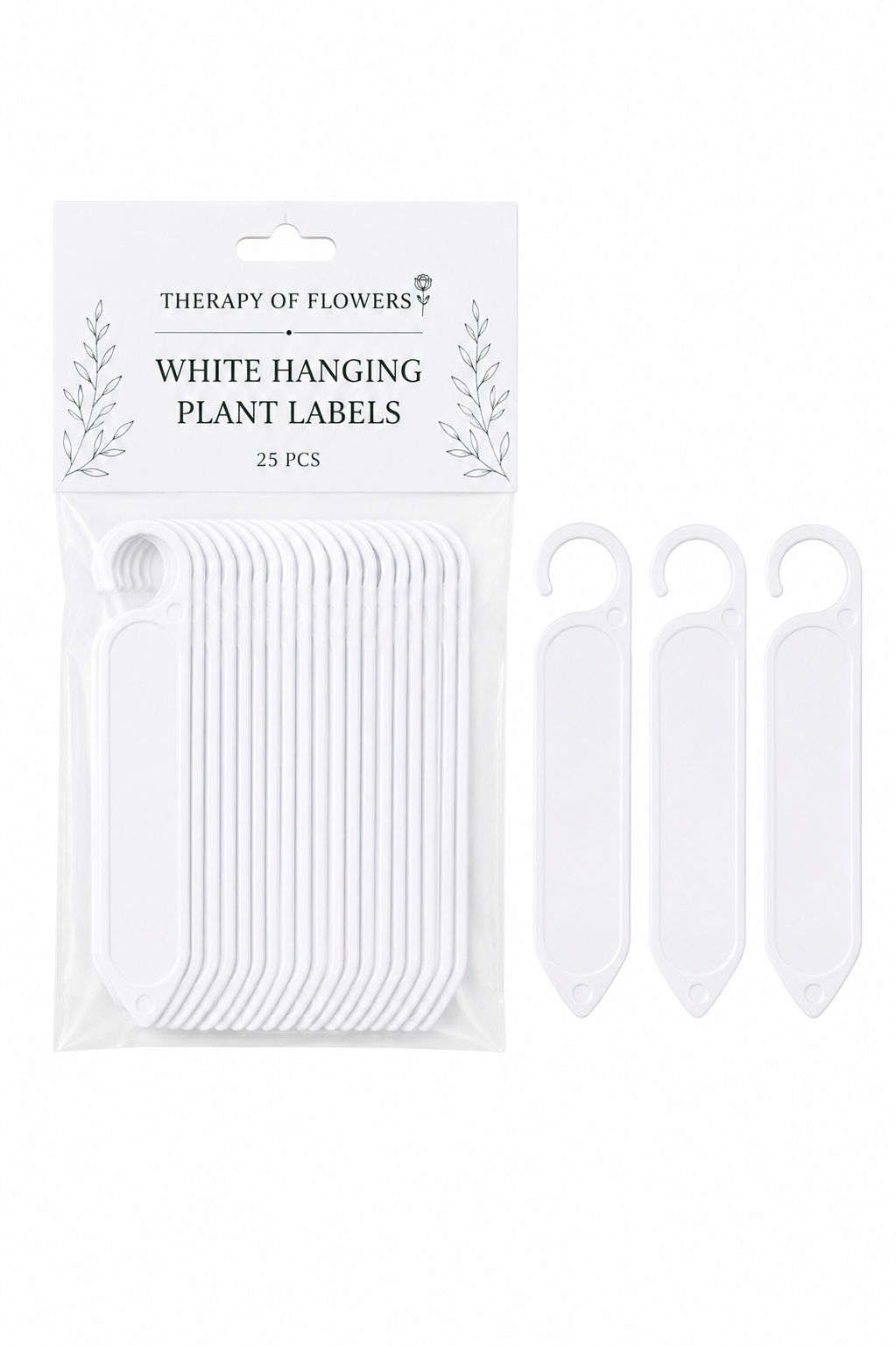 White Hanging Plant Labels | 25 pcs therapyofflowers.com