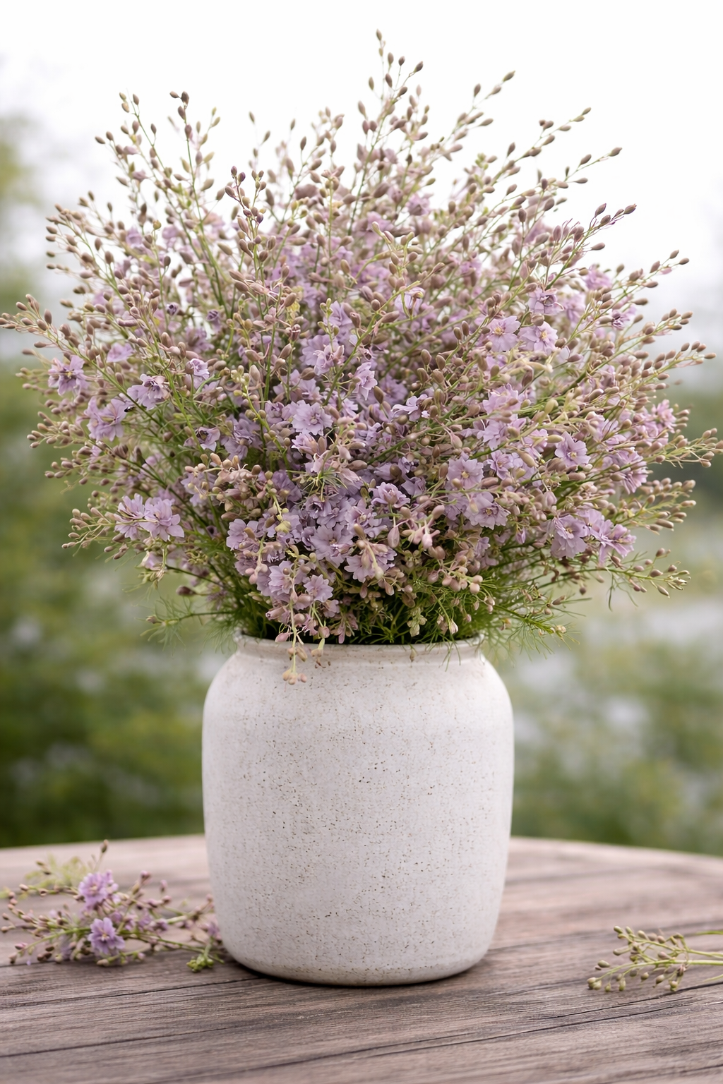 Delphinium consolida Misty Lavander | Larkspur therapyofflowers.com