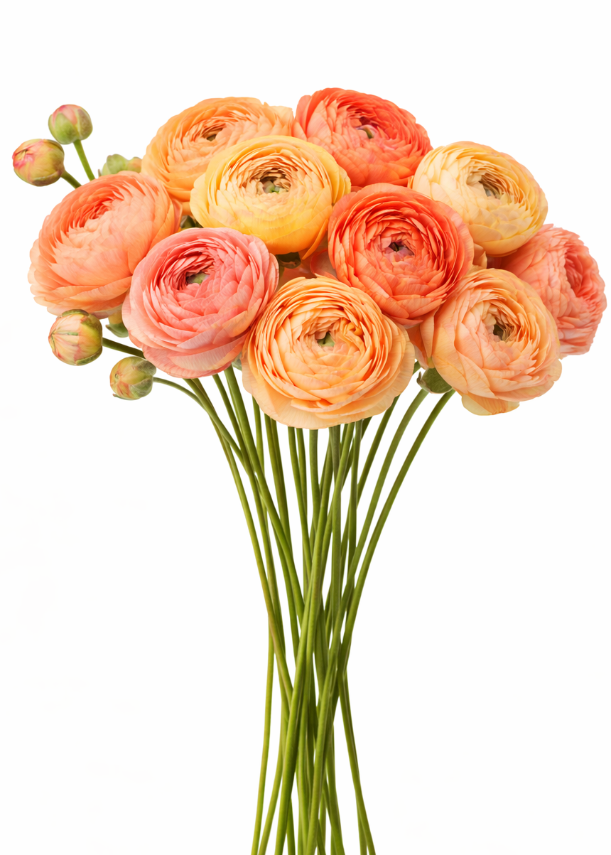 Ranunculus PAULINE Champagne | Ranunculus asiaticus | Persian buttercup therapyofflowers.com