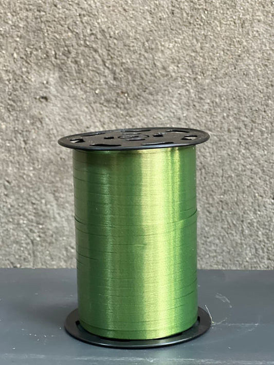 Florist Wire | Curly ribbon 5mm | moss green | 500m therapyofflowers.com