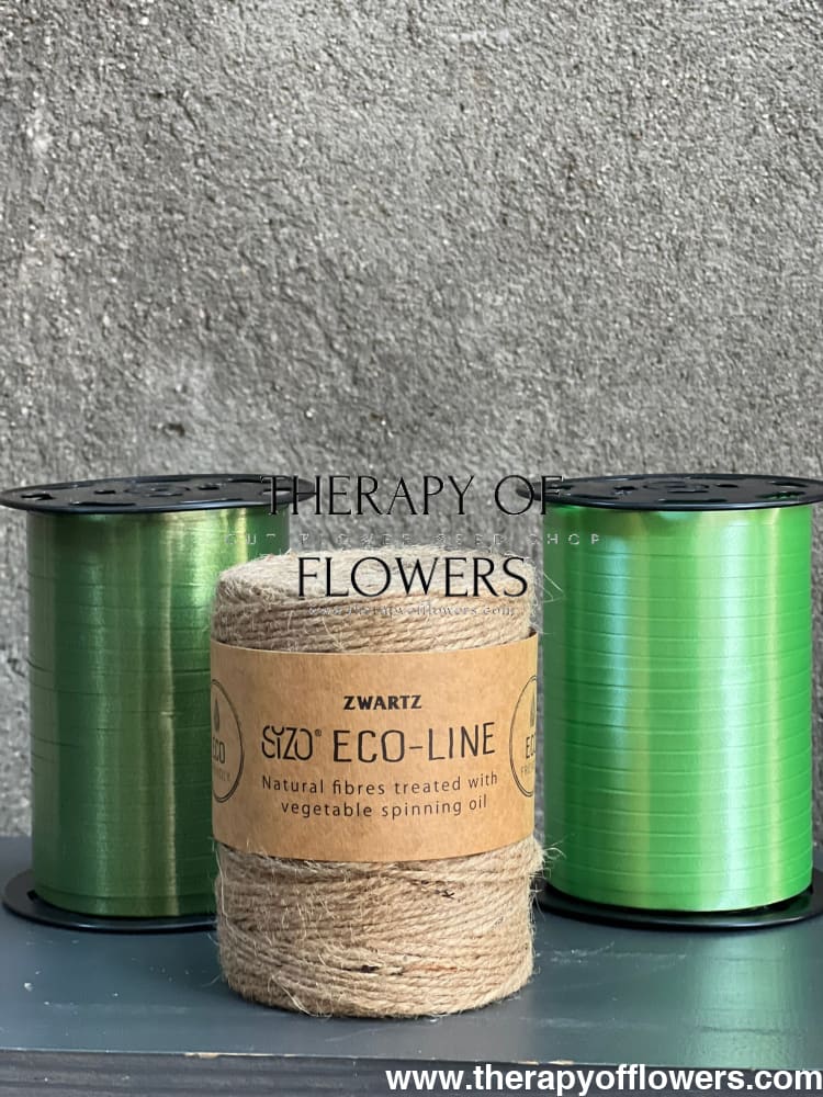 Florist Wire | Curly ribbon 5mm | moss green | 500m therapyofflowers.com