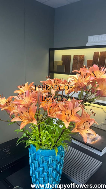 Lilium longiflorum asiatic Royal Sunset (LA) therapyofflowers.com